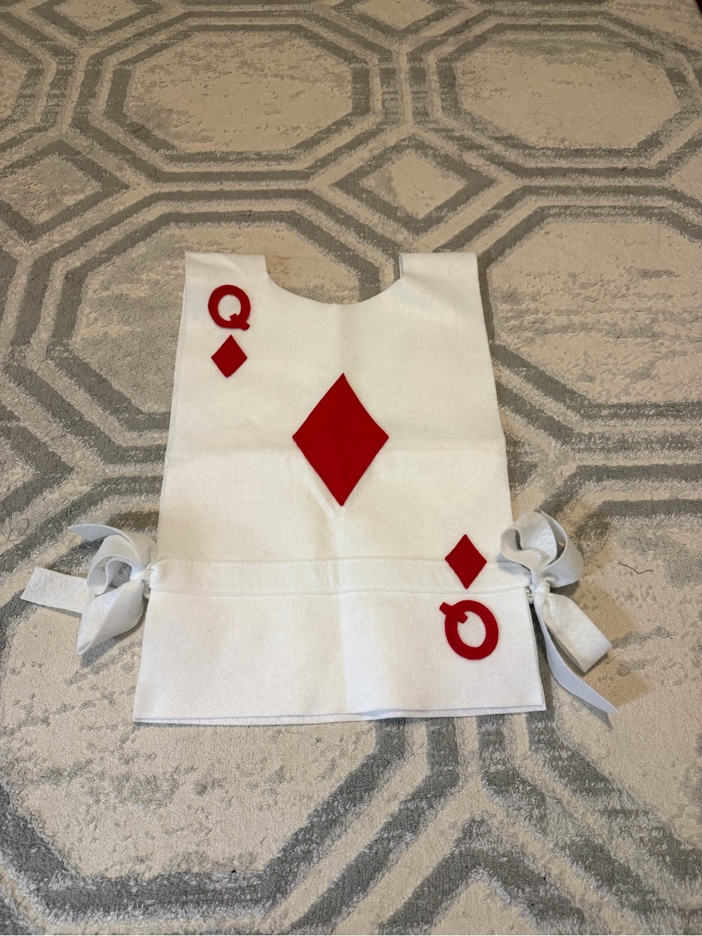 White Queen of Diamonds Costume Vest